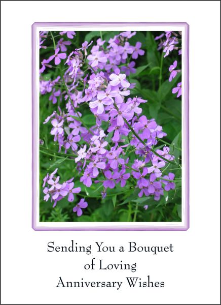 Purple Flower Anniversary Soul Card