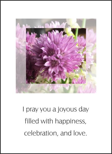 Chive Flower Birthday Soul Card
