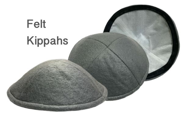 Light blue Felt Kippah, Item # FLB, Felt Kippot 