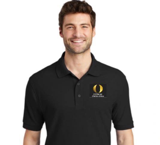 Men's black polo shirt