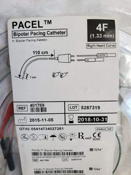 SJM PAPACEL 401769 BIPOLAR PACING CATHETER, VENTRICULAR W