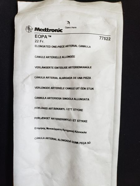 MEDTRONIC 77520 EOPA ARTERIAL CANNULA, NON-VENTED 3/8