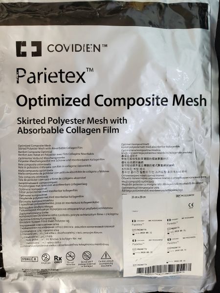 COVIDIEN PCO2520OSX PARIETEX OPTIMIZED COMPOSITE MESH