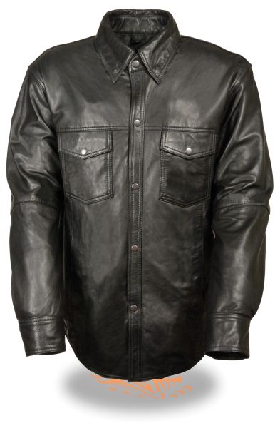 Men's Lightweight Premium Leather Shirt LKM1600