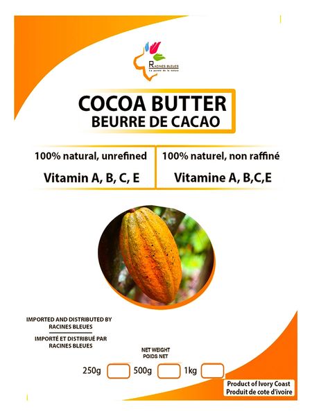 beurre de cacao bio non desodorise
