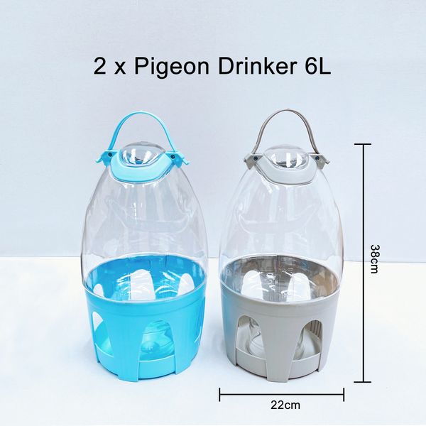 2 x NEW Clear Fountain Drinker 6L