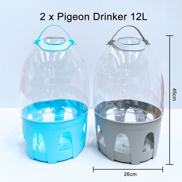 2 x NEW Clear Fountain Drinker 12L