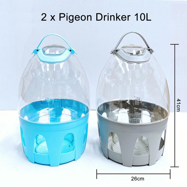 2 x NEW Clear Fountain Drinker 10L