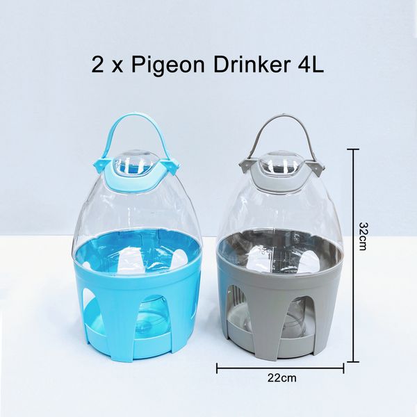 2x NEW Clear Fountain Drinker 4L