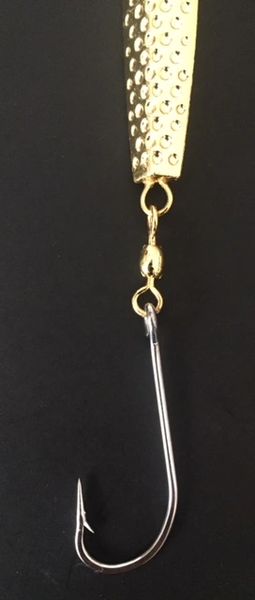 A-67 Ava Type 6 Oz. Gold Hammered Jig With 8/0 Stainless Steel Hook