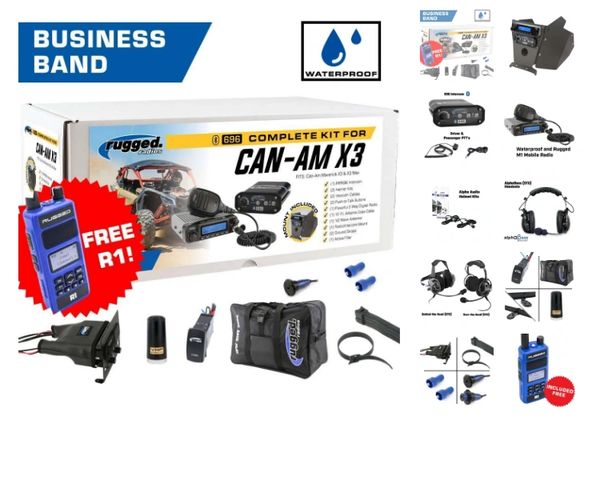 *Alpha Bundle* Can-Am X3 Complete UTV Communication Kit with Dash Mount Plus Extras