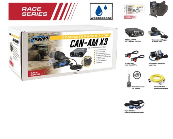 Can-Am X3 RACE SERIES Complete UTV Communication Kit with Dash Mount