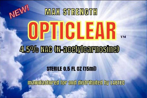 2 BOTTLES! Cataract Eye Drops with 4.5% NAC (N-Acetylcarnosine) 15ml ...