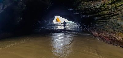 Mt Poui Beach. Best describe as the beach with the hidden cave.