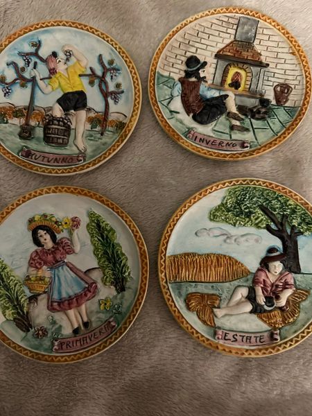 italian-porcelain-collectible-plates-of-the-four-seasons