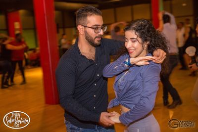 Salsa dancers at Indy Salsa Bachata Jam. 