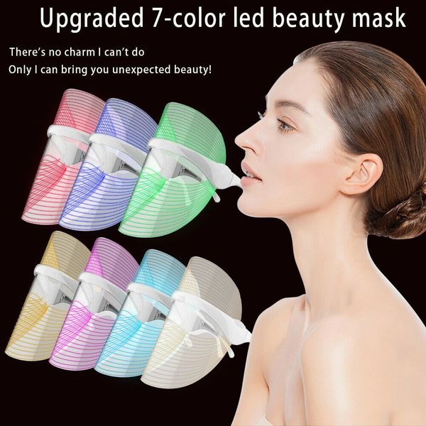 7 Colors LED Light Photon Therapy Face Mask Anti aging Wrinkles