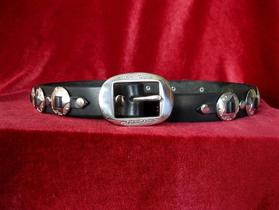 BLACK CONCHO BELT – N2476601 « Schafer Leather Store