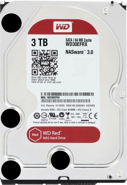 Western Digital WD30EFRX Red 3TB 5400RPM SATA 6Gb/s 64MB Cache 3.5