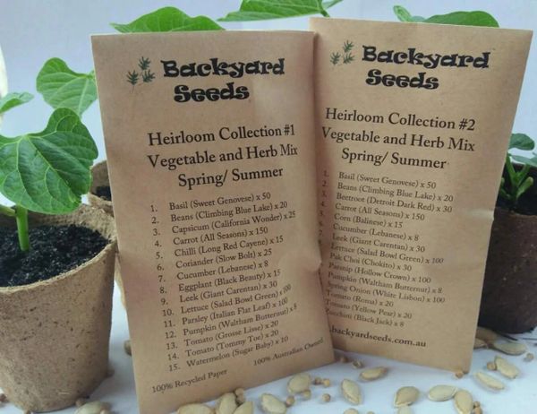 Heirloom Vegetable Collections #1 and #2 Spring/Summer