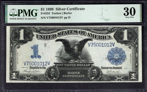 1899 $1 Silver Certificate Black Eagle Note PMG 30 Fr.233 Item #2202023-008