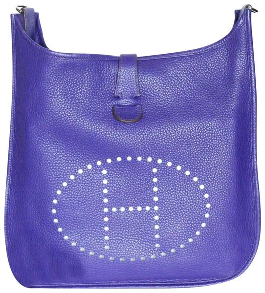 Hermès Evelyne Iii Gm 2010 Entrupy Purple Leather Shoulder Bag