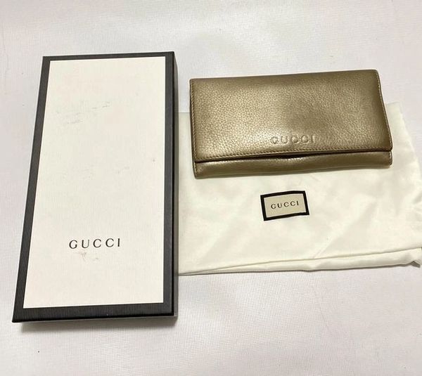 Gucci Gold Leather Bifold Wallet Entrupy Authenticated | ENTRUPY ...