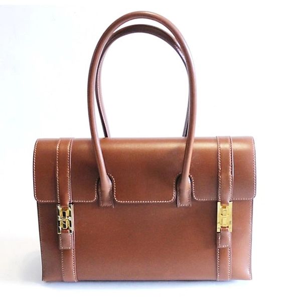 Hermes Vintage Tan Rare Sac Malette Bag