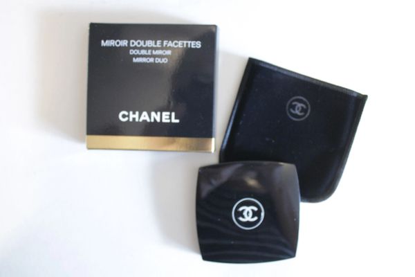 Chanel Miroir Double Facettes Mirror Duo Compact Magnifying Black | ENTRUPY  AUTHENTICATED MONEY BACK GUARANTEE CERTIFICATE