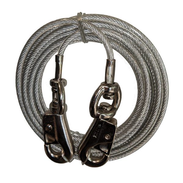 Dog Tie Out Cable for Dogs Outside Up to 125/250lbs,10/20/30/50FT