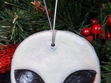 Glow in the Dark Alien Ornament