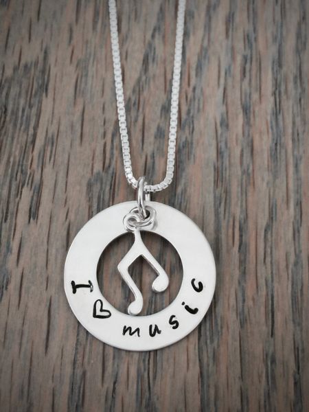 I Heart Music Necklace
