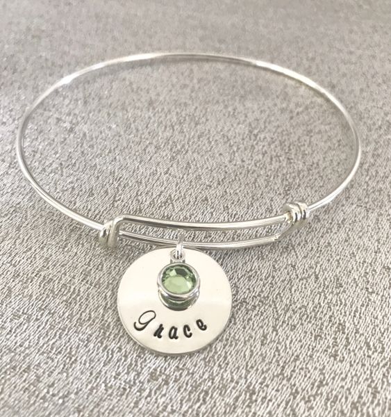 Personalized Bracelet with Birthstone