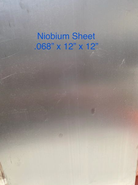 .068" x 12" x 12" Niobium sheet