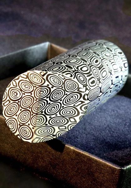16mm (.629") dia x 8.75" Fenja Damasteel Round Bar