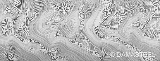 .187" x 2" x 12" Bjorksman Twist DS93X Damasteel Flat Stock