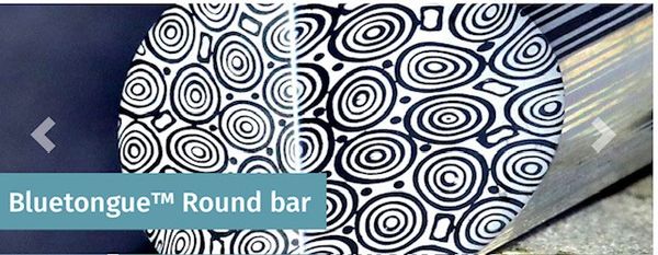 13mm (.511") dia x 12" Bluetongue Damasteel DS95X Round Bar
