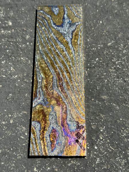 .195" x 2" x 6" Crystalized Twist Titanium & Zirconium
