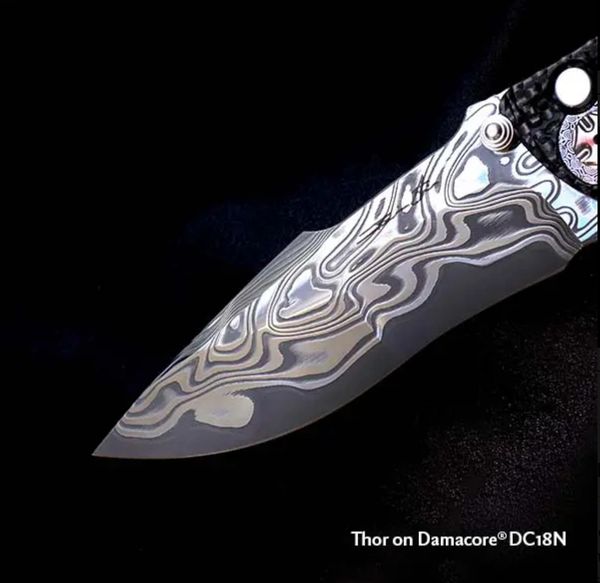 .187" x 2" x 6" DC18N Thor Damacore Damasteel Stainless Damascus