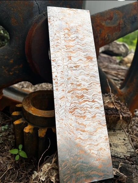 .220" x 3" x 11.75" CooperMascus Ripple "Nichols Damascus"