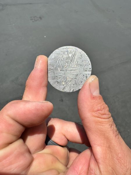 .043" thick x 1.50" dia Aletai Meteorite Wafer