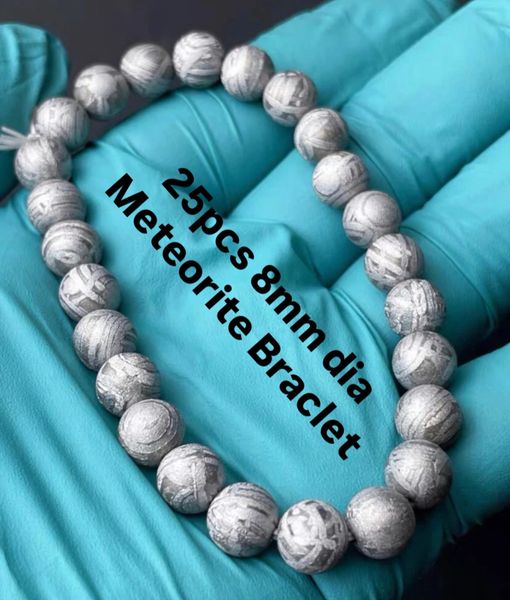 Aletai Meteorite bead braclet, 25 beads 8mm dia