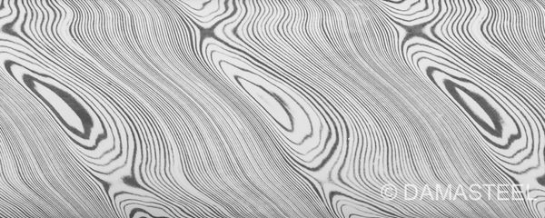 .078" x 2" x 8.375" DS93X Sparse Twist Damasteel Stainleess Damscus