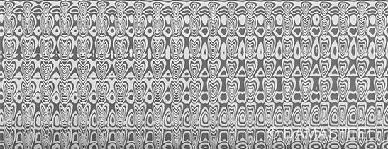.120" x 1.6" x 5.4" DS93X Munin Damasteel Stainless Damascus