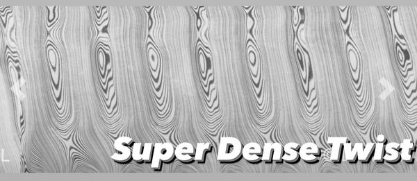 .145" x 2.375" x 6.5" DS93X Super Dense Twist Damasteel Stainless Damscus
