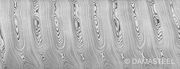 .195" x 2.50" x 7.75" DS93X Super Dense Twist Damasteel Stainless Damascus