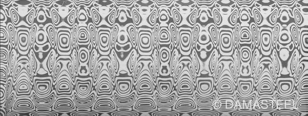 .156" X 2" X 3.5" DS93X Ladder Damasteel Stainless Damascus