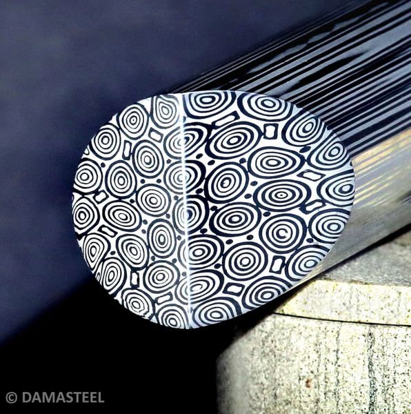 16mm dia x 19.50” DS95X Bluetongue Damasteel Stainless Damascus