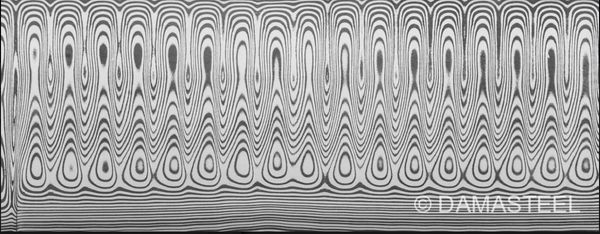 .200” x 2.4” x 5.875” DS93X Hugin Damasteel Stainless Damascus