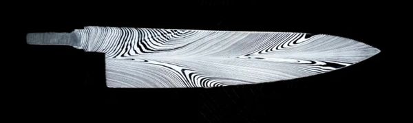 .156" x 1.5" x 20.86" DS93X Rasvelg Feather Pattern Stainless Damascus